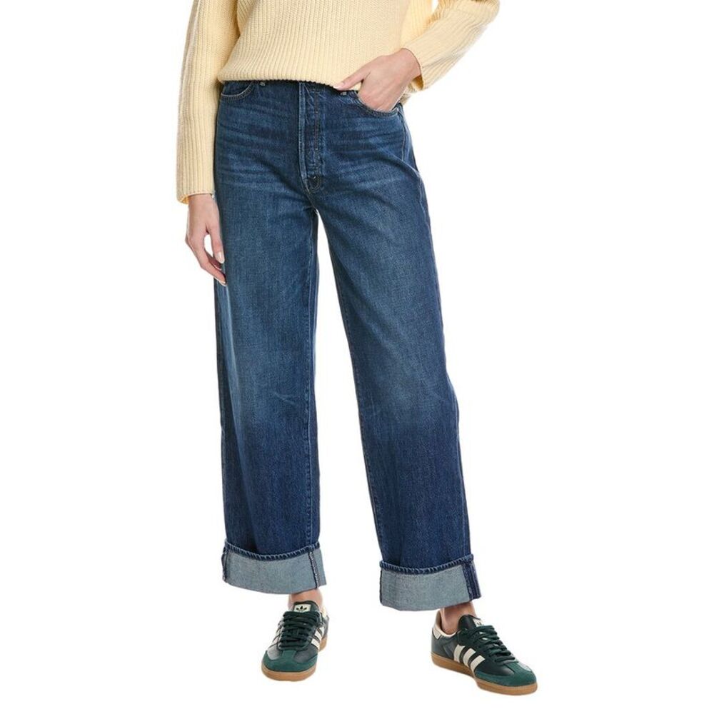 MOTHER The Spitfire Nerdy Cuff Did You Bring Me Anything Straight Leg Jean